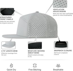 Gorras Snapback Ajustables Unisex para Uso Casual, Gorras Snapback Planas OEM, Proveedor Mayorista de Gorras Snapback Bordadas Urbanas - Product Image 4