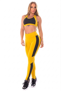 Conjunto de Yoga para Mujer, de la Mejor Calidad, Texturizado, con Costuras Sólidas, Estampado Digital, 2 Piezas, Transpirable, Cintura Alta - Product Image 4
