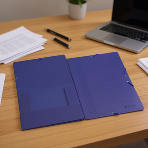 Porte-documents A4 bleu avec attaches et rabats CARPETA CARTON AZUL - Product Image 3