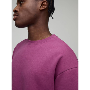 T-shirt Homme Streetwear Coupe Boxy Col Rond Manches Courtes en Coton Jersey Lourd avec Logo Brodé et Imprimé - Product Image 3