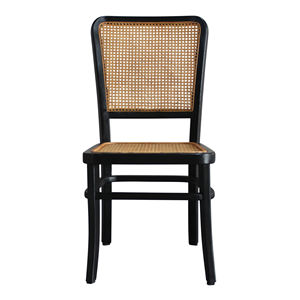 Viloza Solid Mahogany Eco-Friendly Durable Dining Chair Wooden Frame <b>Caned</b> Back Seat Modern Restaurant Side Chair for Home Hotel - Product Image 1