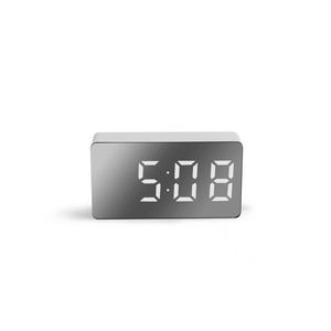 Mini <b>LED</b> Digital Alarm <b>Clock</b> with USB Power Portable Silent Mirror <b>Clock</b> for Bedroom and Car - Product Image 6
