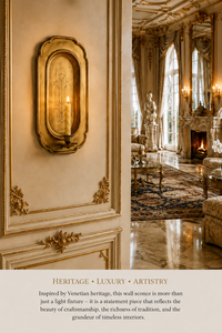 Grand European Venetian Baroque Luxury Wall <b>Sconce</b> Ornate Decorative Wall <b>Light</b> with Elaborate Mirror Detailing, Premium Brass F - Product Image 6