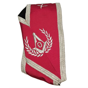 Conjunto Masónico de Alta Calidad para Maestro de Logia: Mandil de Cuero, Collarín, Guantes, Insignias Bordadas a Máquina, Insignias de Tela Duradera y Luces LED Intermitentes - Product Image 5