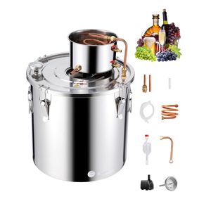 Kit di Distillazione e Fermentazione Domestica in Acciaio Inox da 50 L (13,2 Galloni) con Serpentina in Rame per Acqua e Alcol - Product Image 1