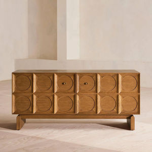 Aparador Moderno de Madera de Teca Marcel Media con Acabado Natural para el Hogar, Hotel o Apartamento, para Sala de Estar y Dormitorio - Product Image 5