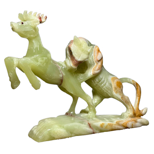 Elegantes Estatuas de Animales en Ónix y Mármol con Textura Finamente Pulida para Decoración de Hoteles - Product Image 6