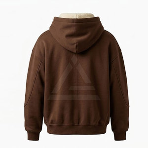 Outdoor <b>Sherpa</b> Hoodies Men Winter Hoodie With Fleece Lined Interior Adjustable Hood Kangaroo Pocket And Premium Quality - Product Image 2