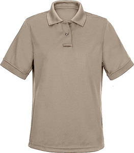 Polo en coton à manches courtes gris pour homme, décontracté, couleur unie, respirant, jersey tricoté, coupe classique - Product Image 4