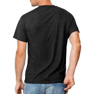 T-shirts amples pour hommes grandes tailles, vente en gros, prix usine, service OEM, jersey brodé, marque privée, 100% laine peignée - Product Image 5