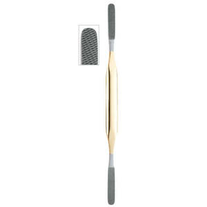 เครื่องมือขูดจมูกแบบสองด้าน Fomon ขนาด 21 ซม. สำหรับศัลยกรรมตกแต่ง ทำจากพลาสติก ผิวทังสเตนคาร์ไบด์ ผลิตจากเหล็กกล้าไร้สนิมเยอรมัน โดย Dentavex - Product Image 3