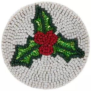 Elegant Premium Beaded Glass Coasters Artisan Craft <b>Table</b> <b>Protection</b> for Bar Accessories Premium Promotional Coasters - Product Image 4