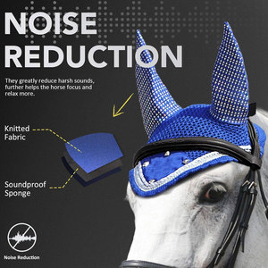 Couvre-oreilles tricotés pour chevaux de haute qualité, design personnalisé de qualité supérieure, vente en gros. - Product Image 3