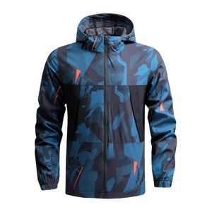 Chaqueta Táctica Impermeable y Cortavientos para Hombre, con Capucha, Transpirable, con Cierre y Estampado, para Caza, Pesca y Montañismo - Product Image 2