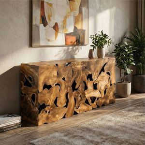 <b>SLICE</b> TEAK ROOT CONSOLE - Product Image 1