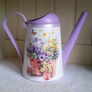 Arrosoir en métal de haute qualité avec surface émaillée imprimée, résistant à la rouille, accessoire de jardinage durable pour un usage quotidien - Product Image 4