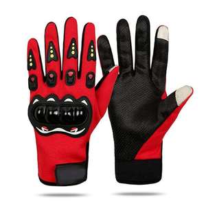 Gants de course AFFORD INTERNATIONAL en cuir véritable fabriqués au Pakistan, à doigts entiers, antidérapants, compatibles écran tactile, pour motocross, toutes tailles - Product Image 1