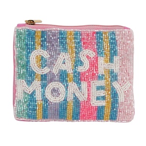 TRENDY Vintage Seed Beaded Coin Pouch Wallet Hermoso accesorio de moda con características de accesorios de moda - Product Image 1