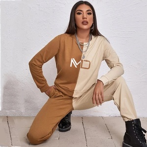 Latest Design Breathable Fleece Women Tracksuits <b>Knee</b> Length Spring Customized Logo <b>High</b> Street Sportswear - Product Image 5