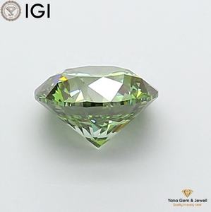 เพชร CVD ที่เพาะเลี้ยงในห้องปฏิบัติการ 3.00 กะรัต ทรงกลม 9.12 มม. สีเขียวสดใสแฟนซี ความสะอาดระดับ VVS2 พร้อมใบรับรอง IGI สำหรับงานประดับตกแต่ง - Product Image 3