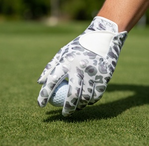 Guante de Golf Deportivo Unisex de Alto Rendimiento con Cremallera Izquierda, Protección UV, Diseño de Leopardo, Cuero Cabretta, Patriótico, Marca INJAE - Product Image 5