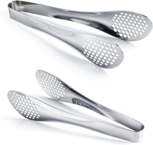 Vente en gros d'ustensiles de cuisine essentiels en acier inoxydable de haute qualité, pinces à nourriture de type clip pour servir des pâtes, des salades, de la viande, des légumes - Product Image 1