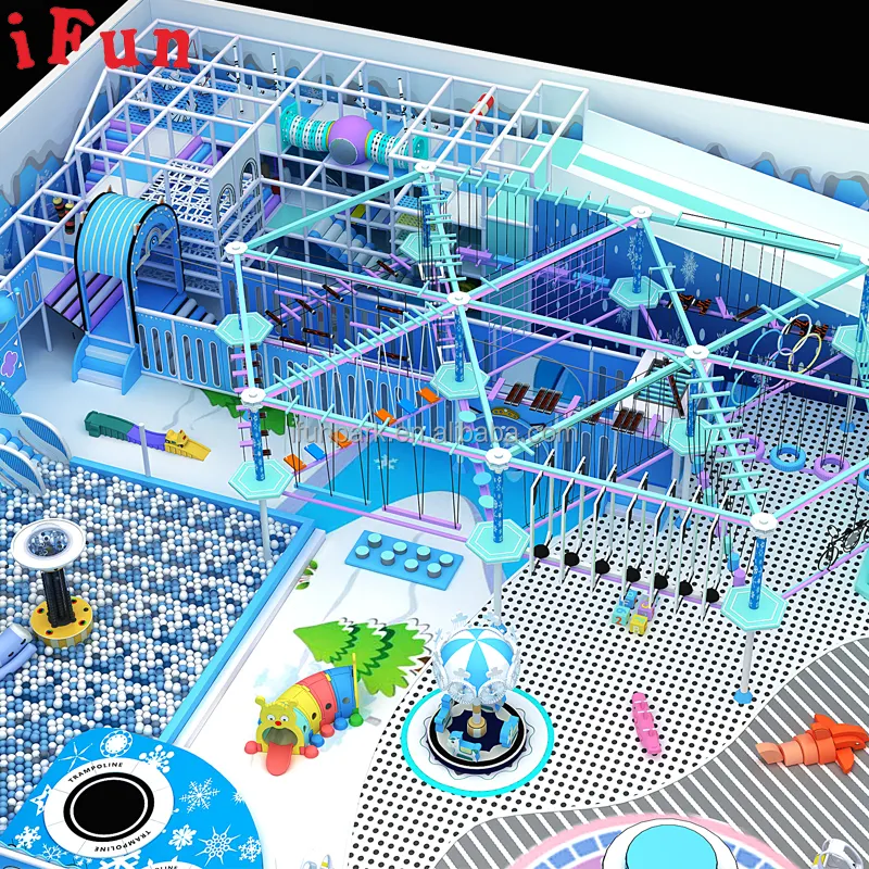Ifun nuevo diseño 3D grande de alta calidad para niños y adultos parques infantiles de Interior para niños Juego suave laberinto equipo de juegos en Guangzhou