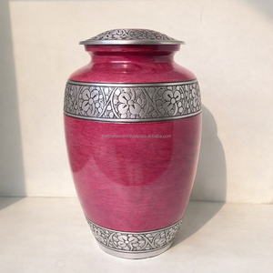 Urnes funéraires en métal personnalisées en gros, rouge feu et gravées, pour les cendres humaines et d'animaux de compagnie adultes, fournitures funéraires - Product Image 5