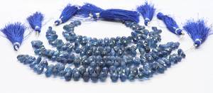 AAA Natural <b>Blue</b> Kyanite Faceted Teardrop Shape <b>Beads</b> Necklace 4x6-5x11MM Kyanite Gemstone <b>Beads</b> 7 Inch Drop Shape Kyanite <b>Beads</b> - Product Image 3