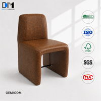 Chaise de salle à manger d'hôtel en tissu personnalisé DM avec structure en contreplaqué et métal pour importateurs, distributeurs et projets