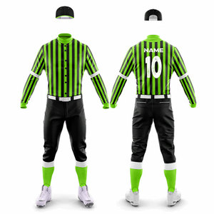Manufacturer Uniform Solid Color Baseball Sports Kit Button Up Jersey Full Set <b>Socks</b> Belts Practice Wear Adults Uniform OEM - Product Image 1