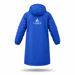 Custom Kids Waterproof Swim Parka Jacket with Hood Windproof Fleece Lined Long Changing Robe <b>Coat</b> for Swimming, Surfing & <b>Beach</b> - Product Image 3