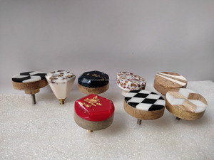 Elegantes perillas de muebles de resina de madera y colores para cajones, armarios, armarios y armarios con estilo artístico moderno - Product Image 6