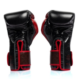 นวมชกมวย Fairtex RWS หนังแท้ สำหรับฝึกซ้อม ปิดด้วยแถบตีนตุ๊กแก สีแดงดำ สำหรับผู้ใหญ่ ระบายอากาศได้ดี คุณภาพพรีเมียม - Product Image 5