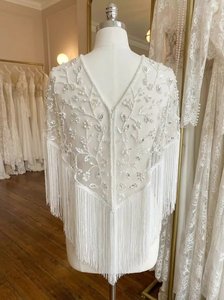 Exquisita Capa de Encaje con Flecos, Bolero Nupcial, Estilo Vintage, 100% Poliéster para Vestidos de Novia, Precio al por Mayor - Product Image 3