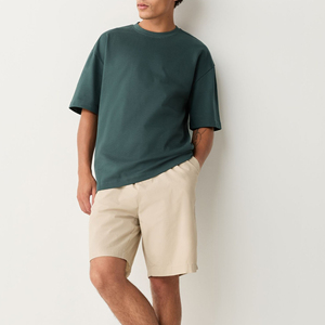 Camiseta Lisa de Manga Corta para Hombre, Slim Fit, de Poliéster/Algodón, para Impresión de Logotipo Personalizado, Secado Rápido, Venta al Por Mayor OEM - Product Image 3