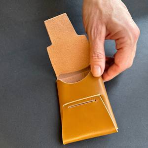 Durable Full Grain Leather Stitchless <b>Wallet</b> Long Lasting Seamless Design Minimalist Slim Card Holder Case LSSW-0026 - Product Image 3