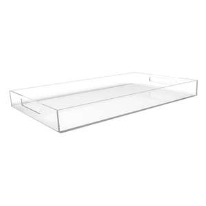 Glossy Acrylic Display Serving Tray For Tea Coffee Breakfast Transparent Handmade Lucite Tray For Cosmetics & Coffee <b>table</b> decor - Product Image 2
