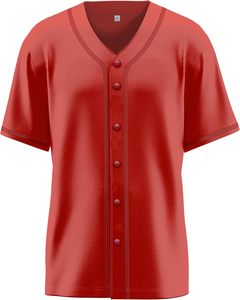 เสื้อเบสบอลแขนสั้นคอวีสีน้ำเงิน เสื้อเชิ้ตลำลองโพลีเอสเตอร์แห้งเร็วสำหรับฤดูร้อน - Product Image 5
