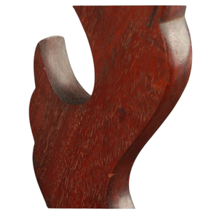 Support pour épée japonaise en bois laqué avec motif sculpté en Myoga (fleur de gingembre) 37cm X 44.5cm - Product Image 4