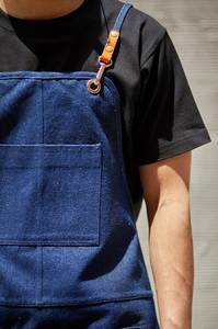 Tablier d'atelier en toile légère de qualité supérieure, robuste, pour barbier, barista, uniforme avec poches - Product Image 5