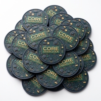 Badges en PVC néon en gros, écussons circuit cyberpunk, emblèmes ronds en silicone pour streetwear urbain, directement de l'usine