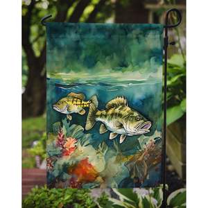 Bandera de jardín Multicolor de lubina de boca pequeña, pancarta decorativa para patio, ilustraciones para macizos de flores y decoración de buzón - Product Image 3