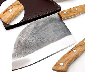 Couteau à découper en acier au carbone fait main LEGACY BLADES avec logo personnalisé, manche en bois, couteau à viande de cuisine haut de gamme, fabricant - Product Image 1