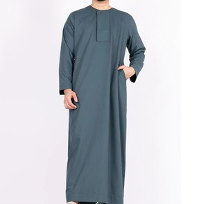 เสื้อคลุมผู้ชายแขนยาวผ้าฝ้ายแบบอาหรับ ปรับแต่งได้ ขายส่ง OEM เสื้อผ้ามุสลิมแบบดั้งเดิม ชุดอัลฮาราเมน - Product Image 1
