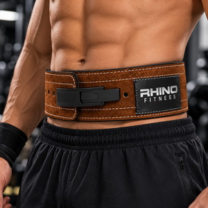 Ceinture de musculation en néoprène marron RHINO FITNESS, réglable, enveloppante, avec soutien lombaire et protection professionnelle pour adultes - Product Image 4