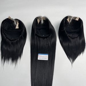 Pelucas de Cabello Humano con Frente de Encaje Transparente HD, Liso y Negro, al Mejor Precio al por Mayor - Product Image 5