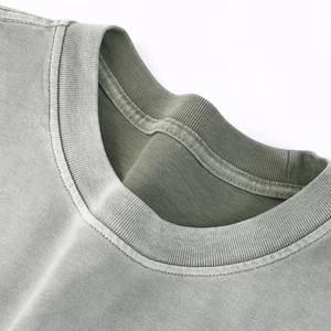 Blusas de verano de manga corta para mujer, con degradado y efecto lavado ácido, camisetas casuales unisex de cuello redondo con efecto lavado ácido - Product Image 3