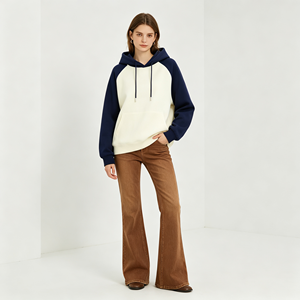 Unisex Hooded <b>Sweatshirt</b> Solid Color Raglan Sleeve 100% Cotton <b>FLEECE</b> Breathable <b>Lined</b> Casual Pullover Winter Wear - Product Image 6