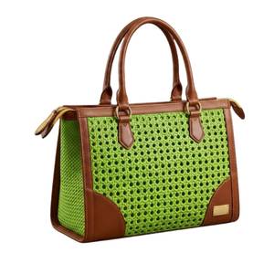 Bolso de Mano de Cuero Genuino Hecho a Mano, Directo de Fábrica, Espacioso y Ligero para Mujer, Ideal para Oficina y Viajes, con Bordado Personalizado, Reutilizable - Product Image 2